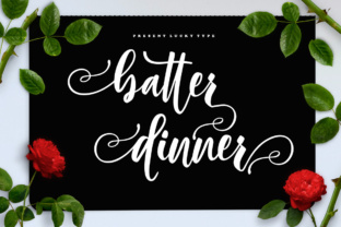Batter Dinner Script: A Feminine, Handwritten Font for Brand Warmth