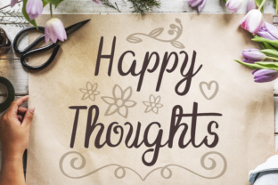 Happy Thoughts: A Script Handwritten Font That Feels Like a Smile