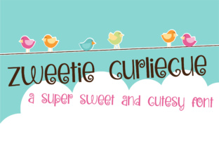 Zweetie Curliecue: A Playful Script Handwritten Font for Makers